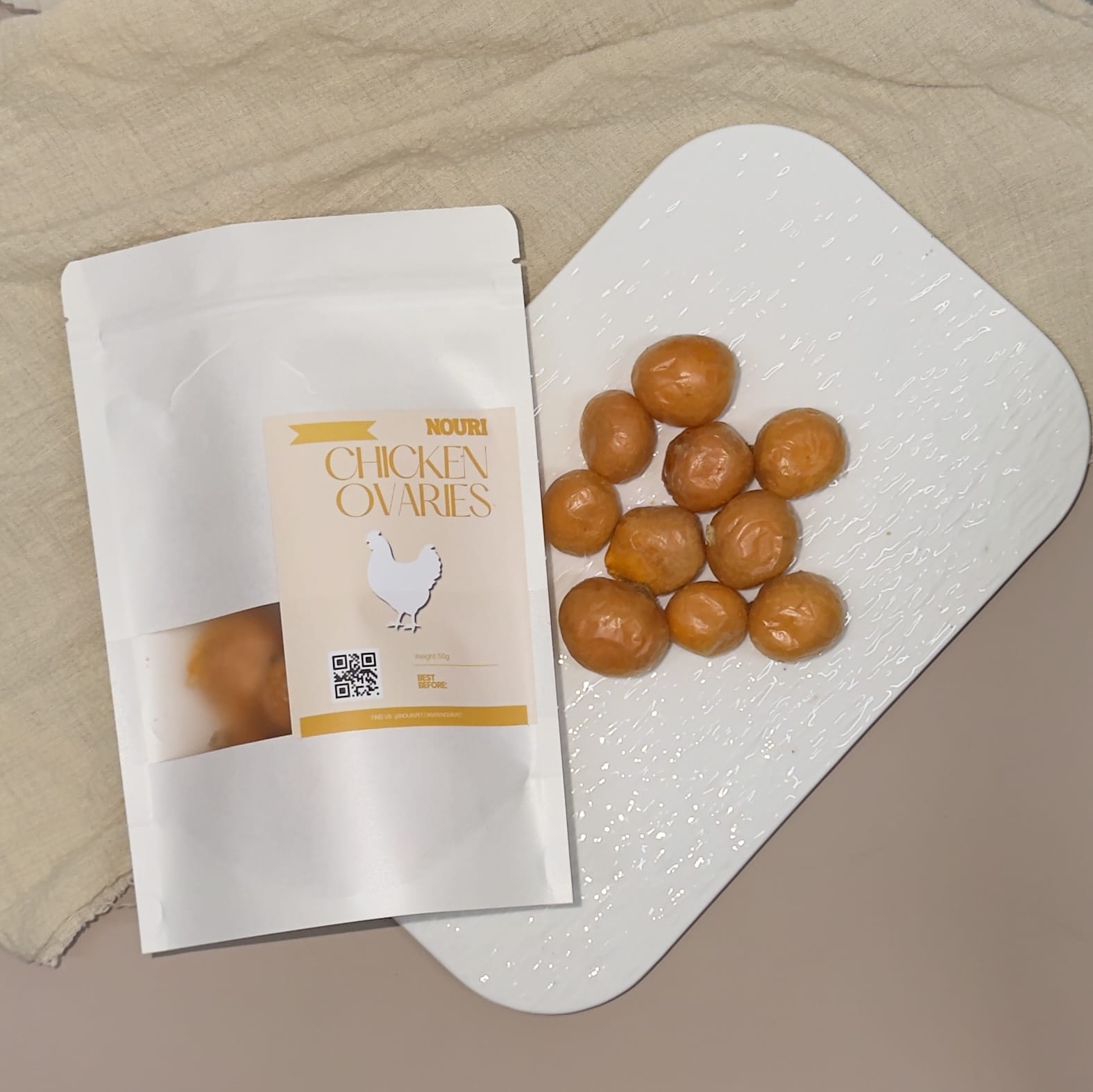 Freeze-Dried Chicken Ovaries (50g)