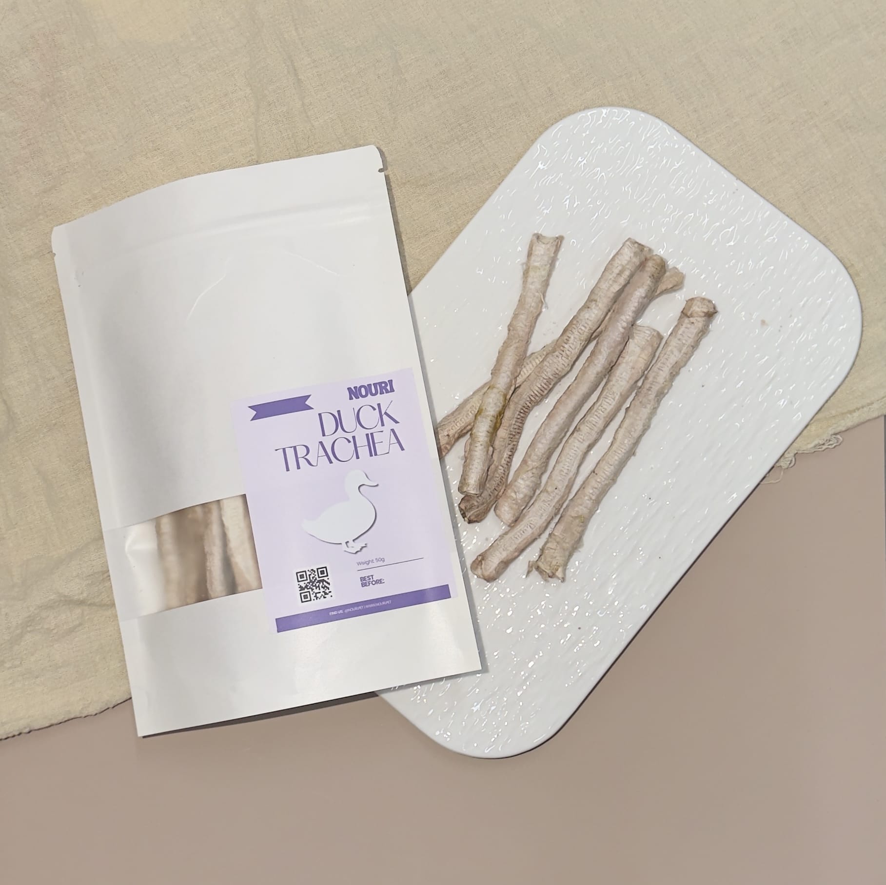Freeze-Dried Duck Trachea (50g)